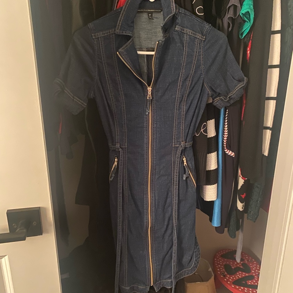 White House Black Market Denim Dress; Size 0P